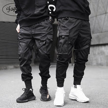 Load image into Gallery viewer, Ribbons Cargo Pants Men  Casual Streetwear Harajuku Pants Hip Hop Trendy casual youth slim pants  Stylish Men's Jogger Trousers
